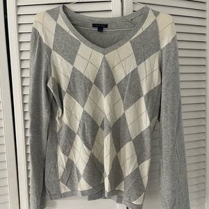 Tommy Hilfiger | Womens Gray Argyle Pull Over Sweater